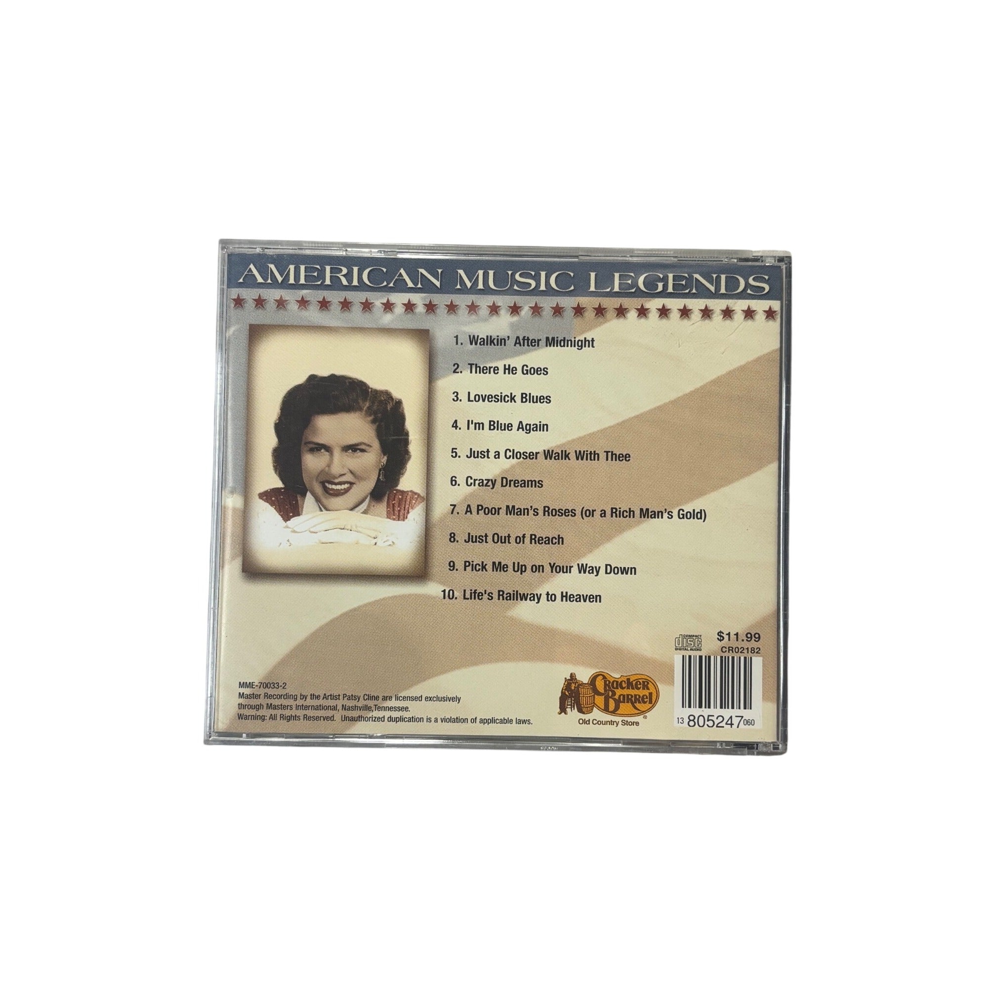 Patsy Cline American Music Legends CD Cracker Barrel Exclusive Folk 2000