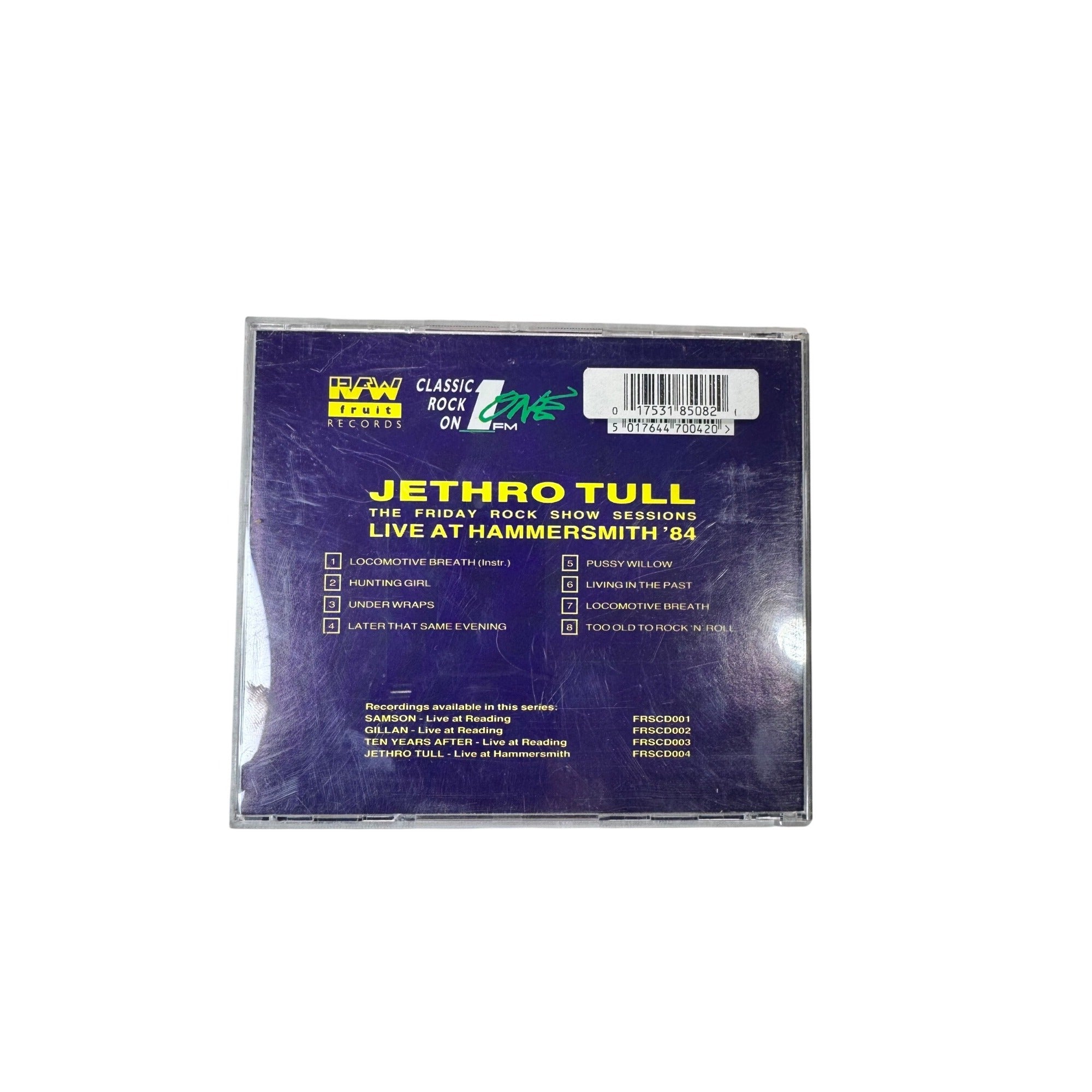 Jethro Tull The Friday Rock Show Sessions Live At Hammersmith 1984 CD 1990