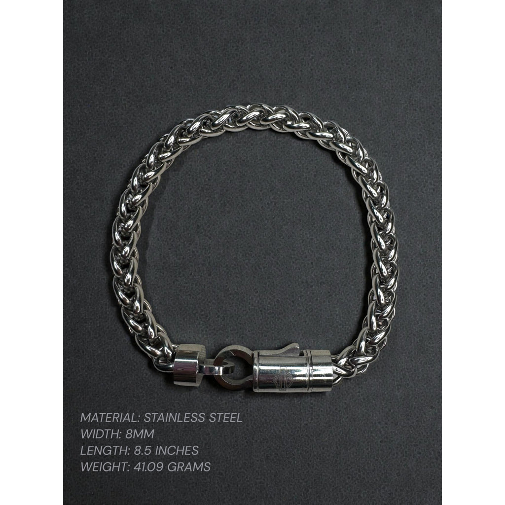 Stainless Steel Byzantine Chain Bracelet Biker 2000s