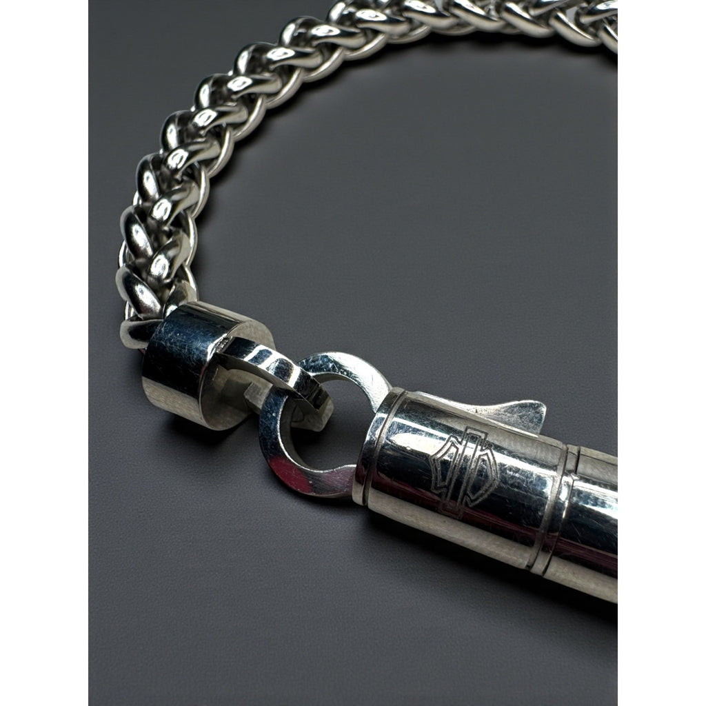 Stainless Steel Byzantine Chain Bracelet Biker 2000s