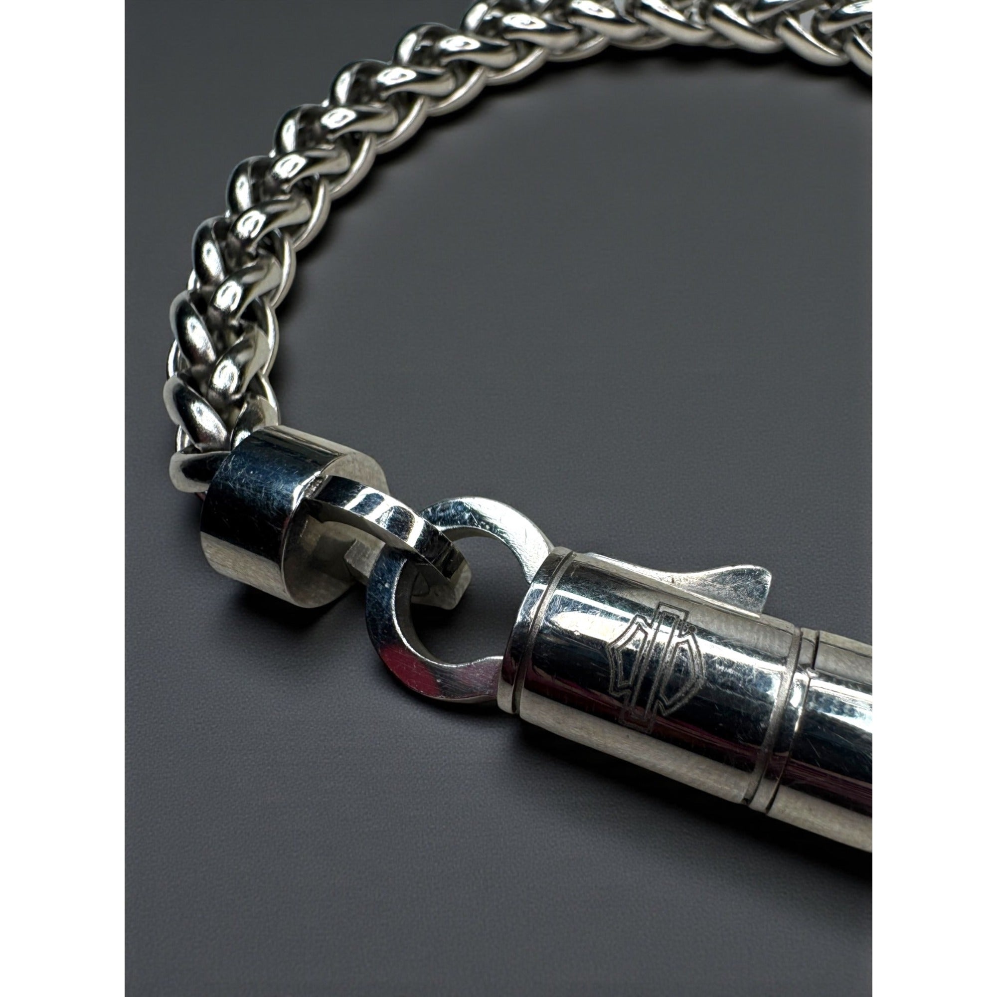 Stainless Steel Byzantine Chain Bracelet Biker 2000s