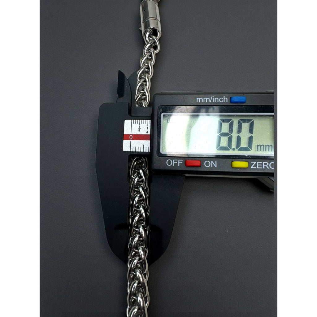 Stainless Steel Byzantine Chain Bracelet Biker 2000s