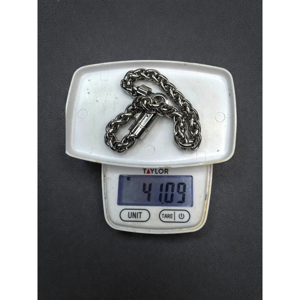 Stainless Steel Byzantine Chain Bracelet Biker 2000s