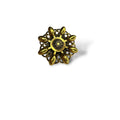 Freirich Gold Tone Flower Starburst Modernist Vintage Brooch