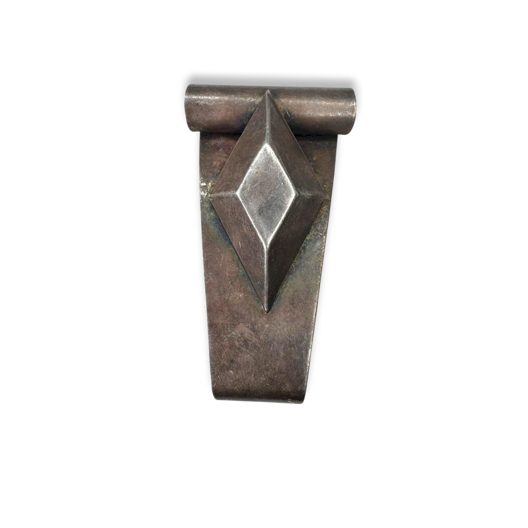 Kate Hines Geometric Modernist Sculptural Diamond Brooch Signed 29.89g