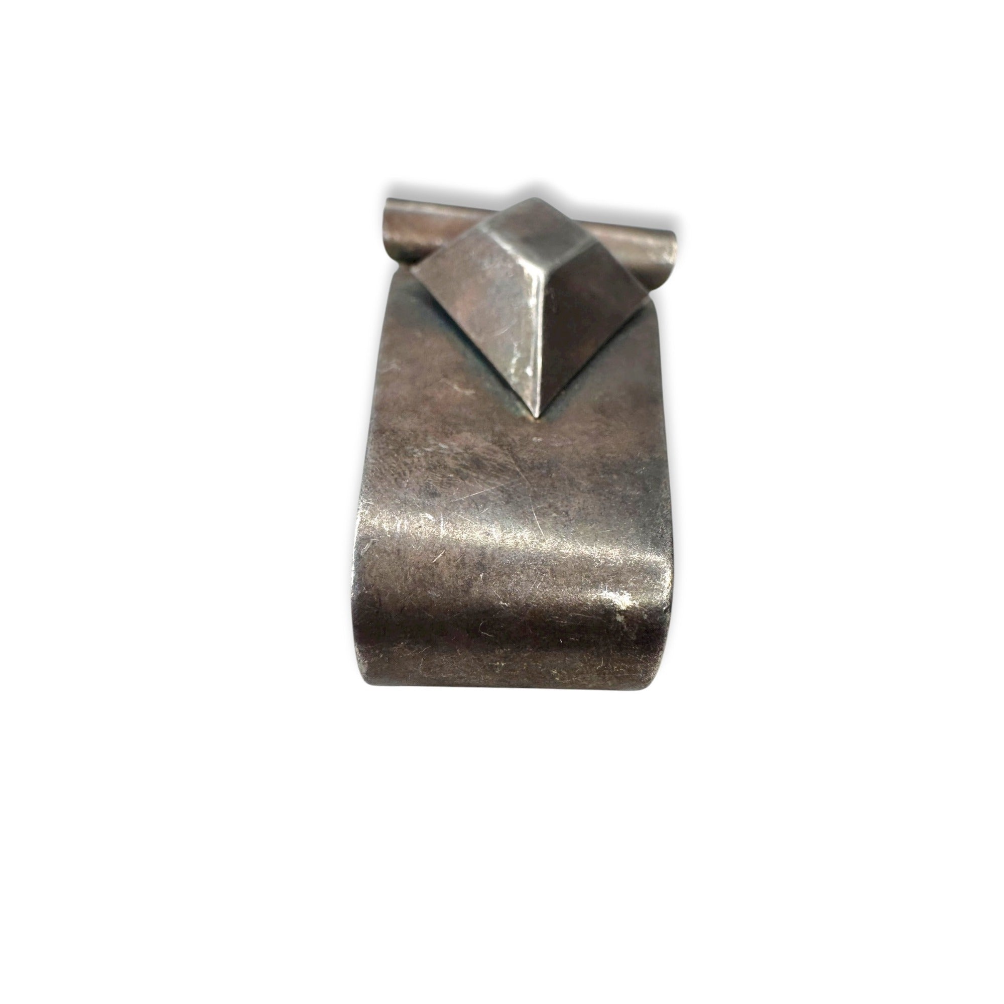 Kate Hines Geometric Modernist Sculptural Diamond Brooch Signed 29.89g