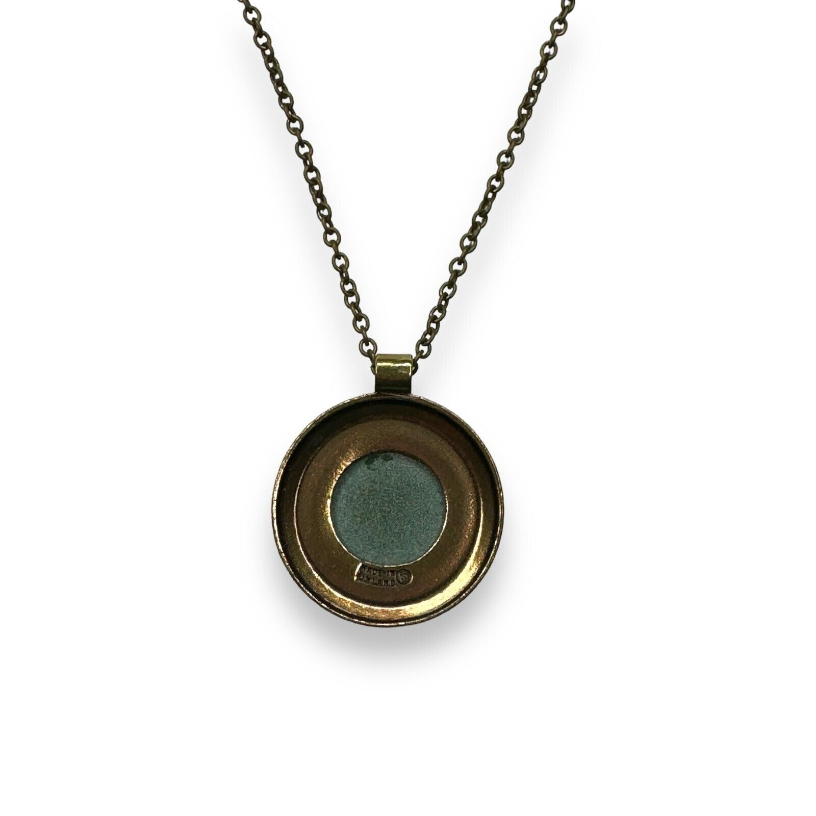 Kalevala Koru Green Granite Bronze 1960's Finland 24" Necklace Vintage