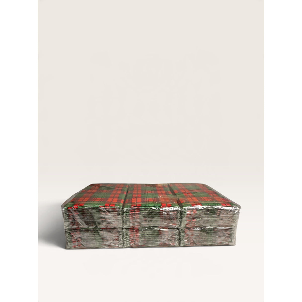Nantucket Home Red Green Tartan Plaid Paper Tissues 6 Pack Set Vintage 90s