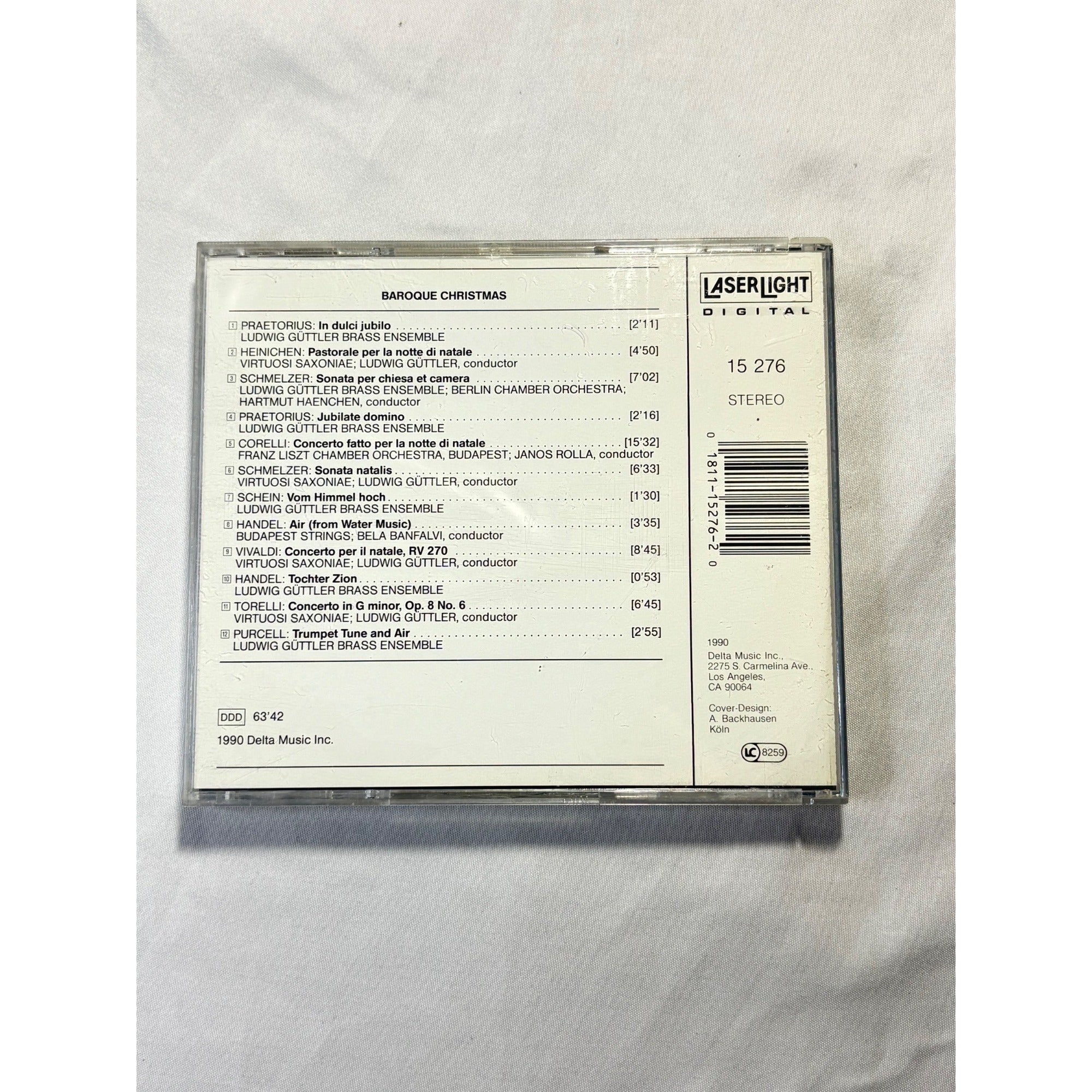 Baroque Christmas Music By Ludwig Güttler 1990 CD LaserLight Classics Pre-Owned