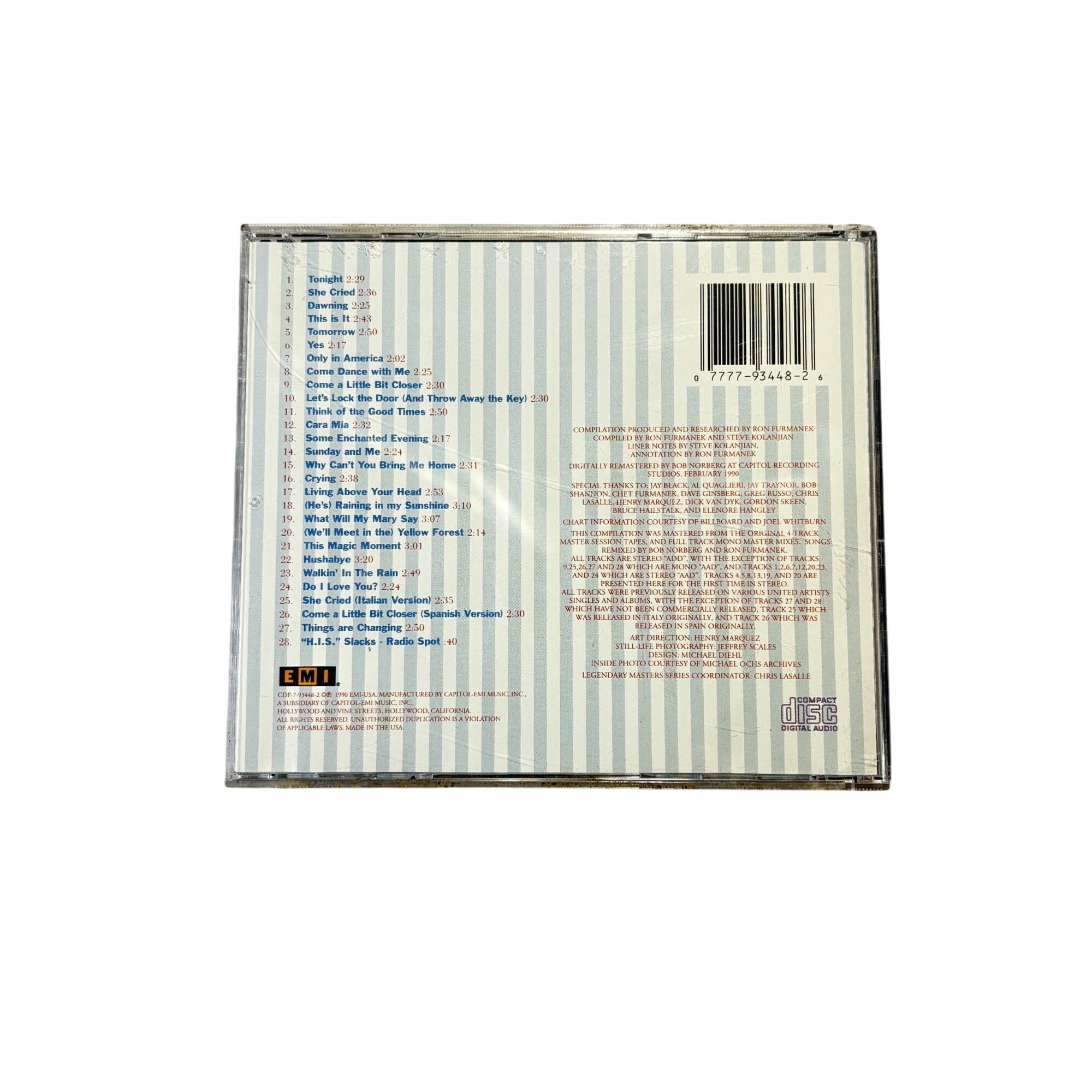 Jay & The Americans Come A Little Bit Closer Best Of 1990 CD Legendary Masters
