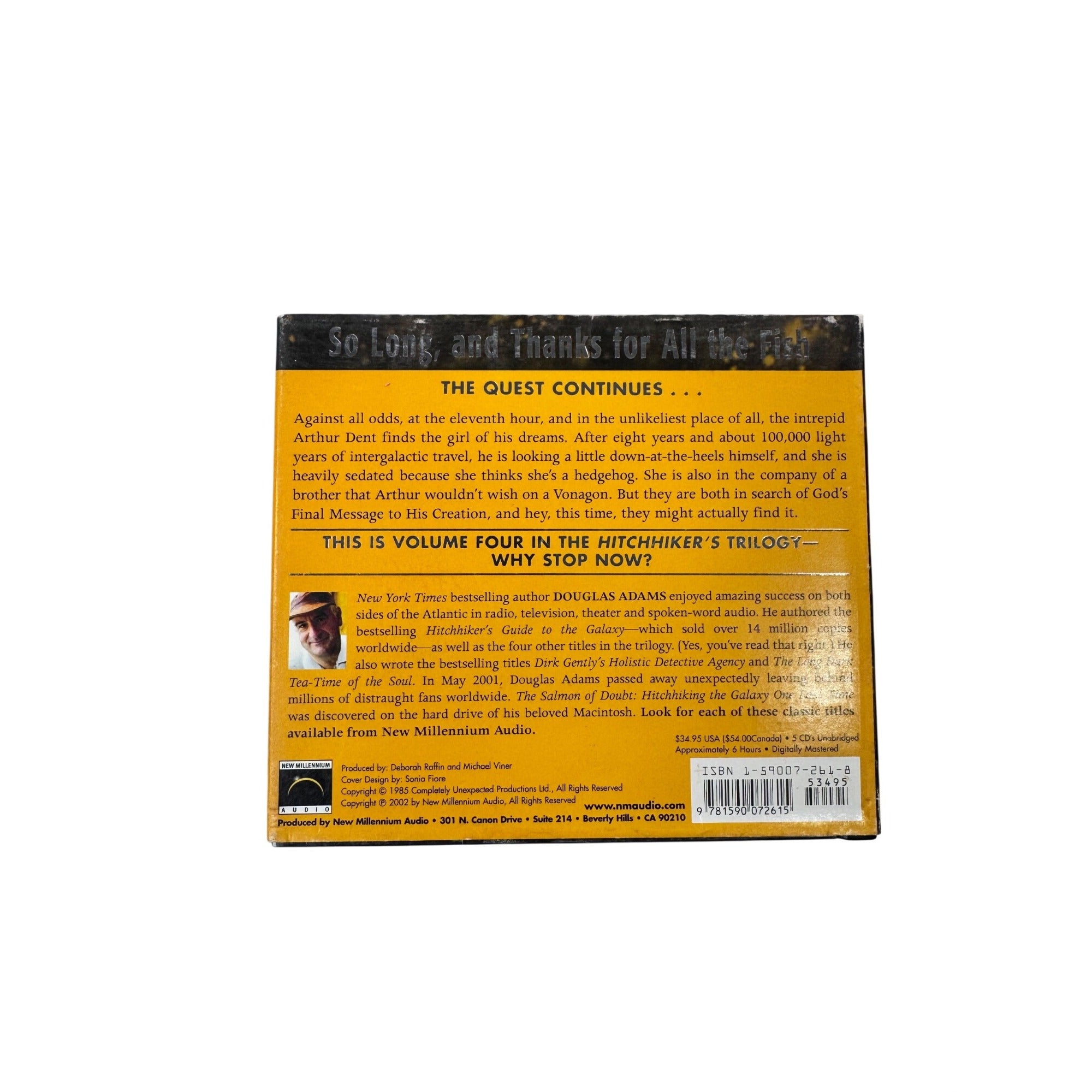 So Long, And Thanks For All The Fish 2002 5 CD Set Read By Douglas Adams Author