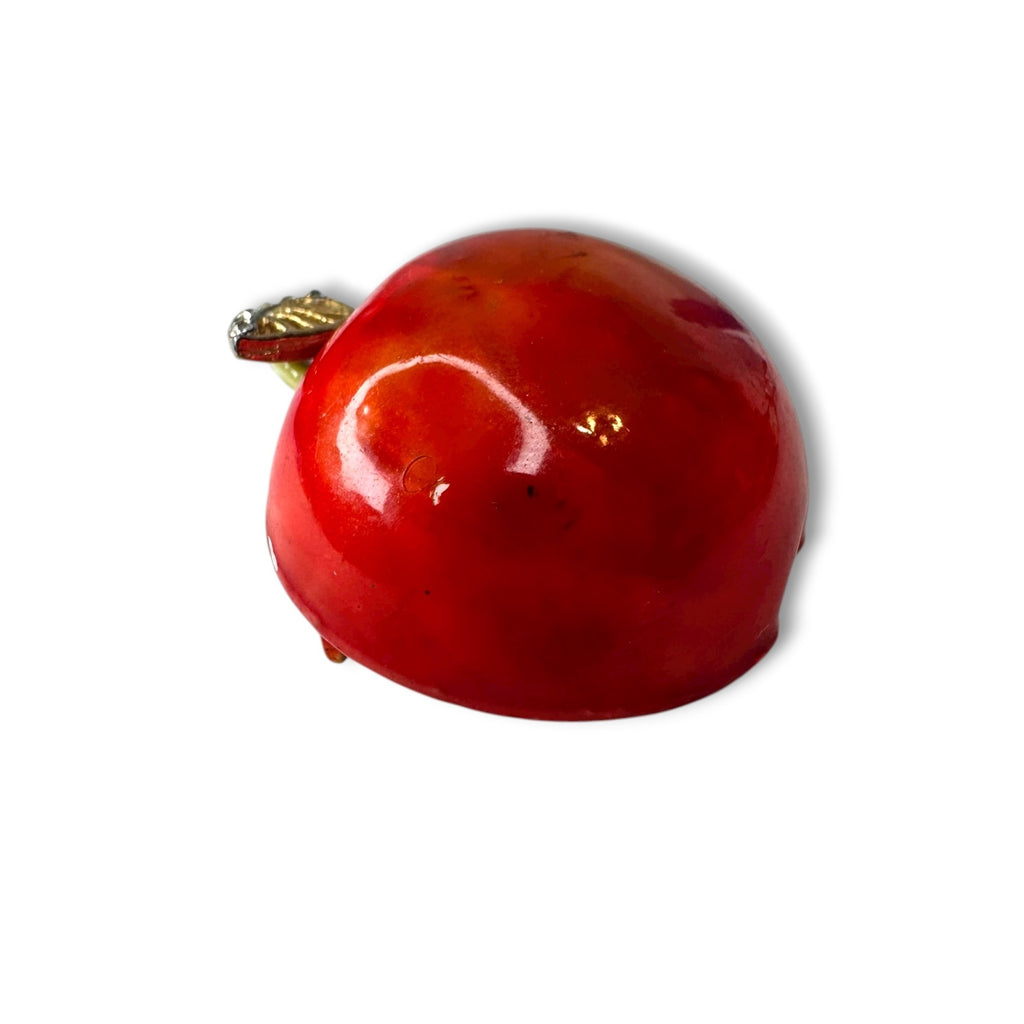 HAR Hargo Creations Red Enamel Apple Pin Mid Century 1.74" x 1.48"