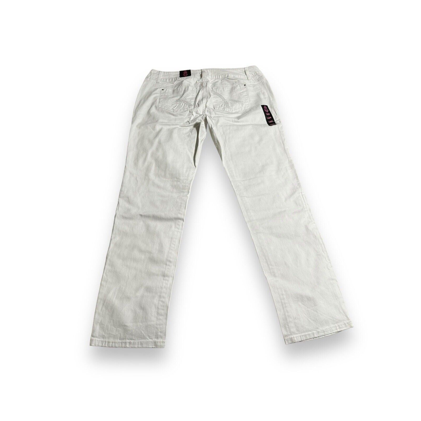 Torrid White Stretch Denim Jeans Womens 18R Straight Leg New With Tags