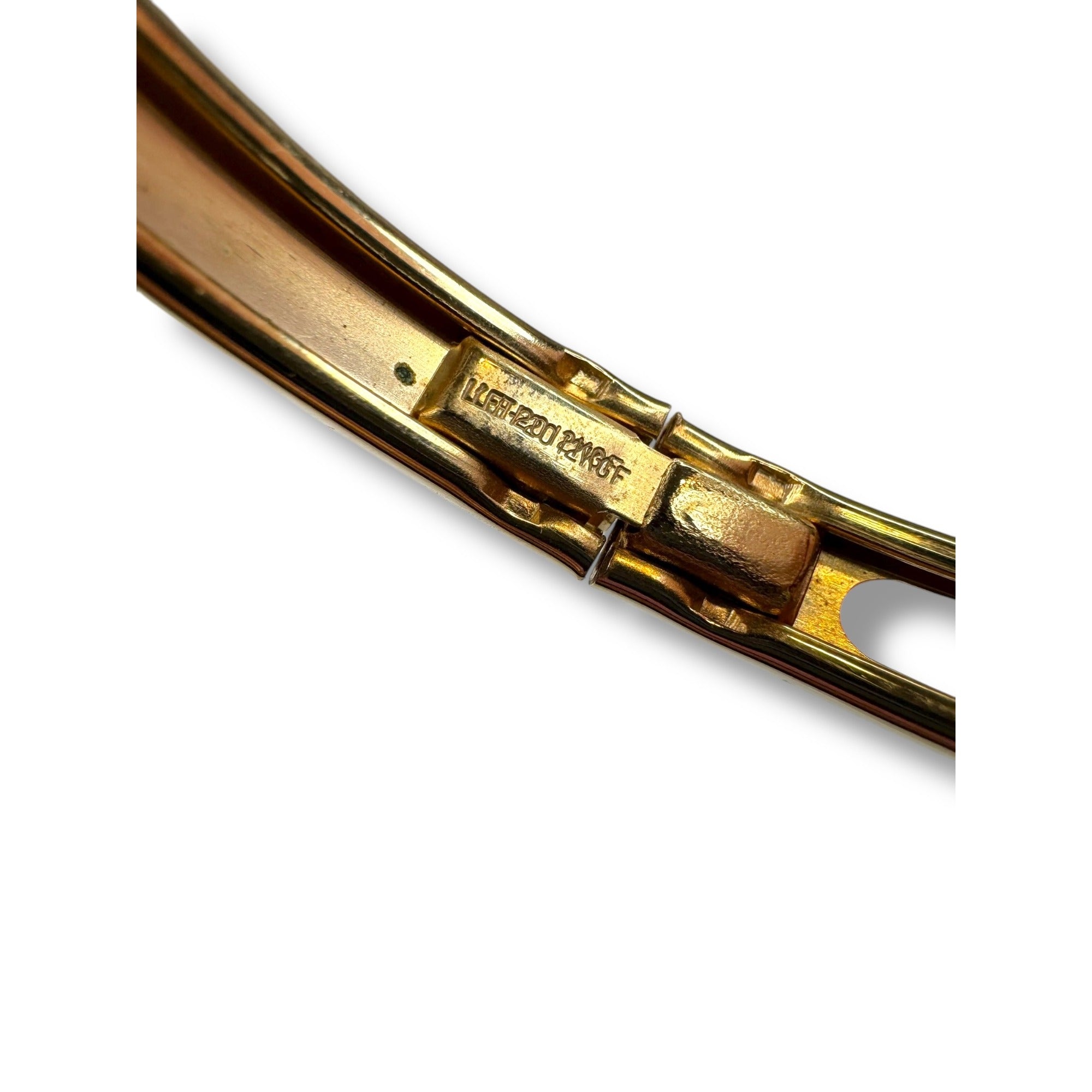 L Fonts 12K GF Smoky Quartz Jewelry Set Bangle Bracelet Brooch Pendant