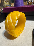 carved yellow bangle