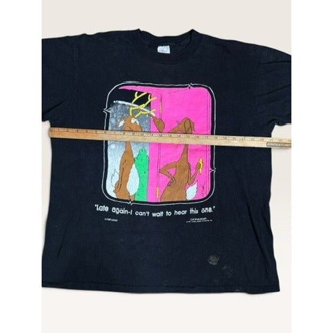 Off The Leash Deer Hunting 90s Mens XL Single Stitch Short Sleeve Tee Shirt