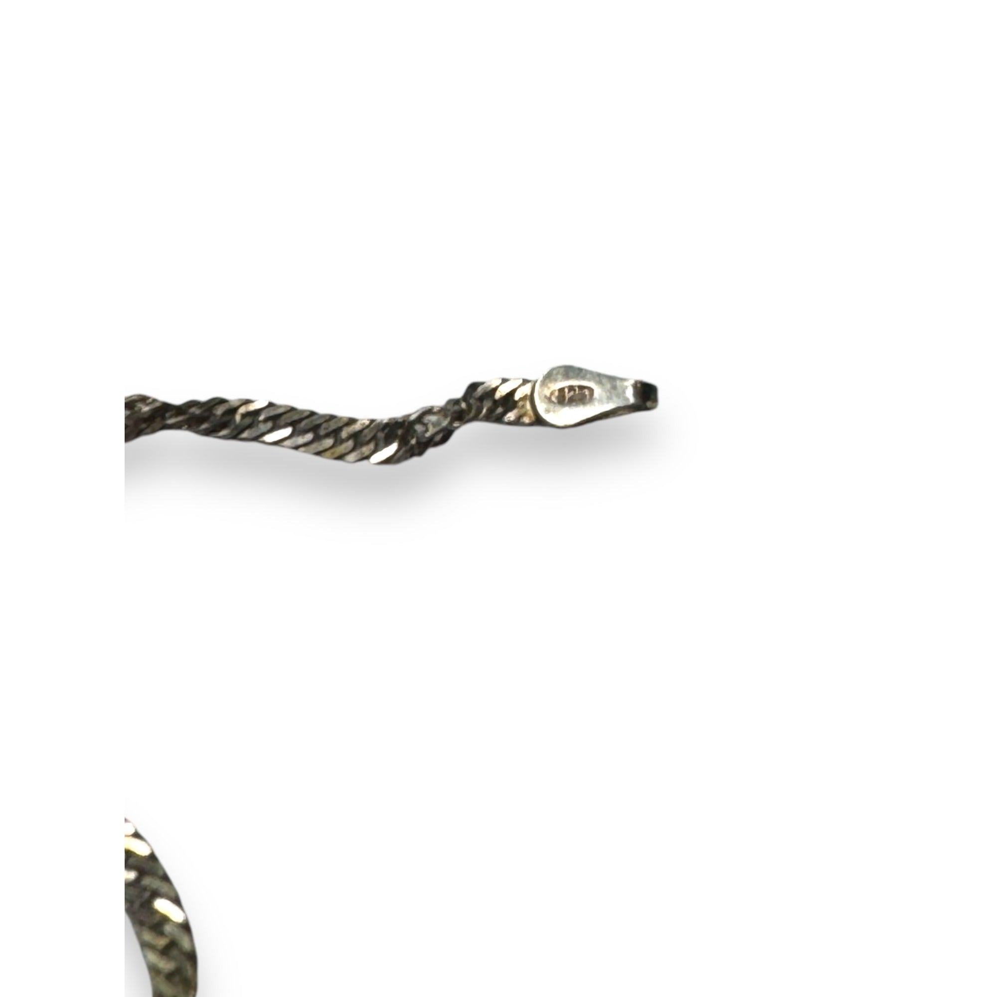 Sterling Silver 7" Italian Twist Chain Bracelet