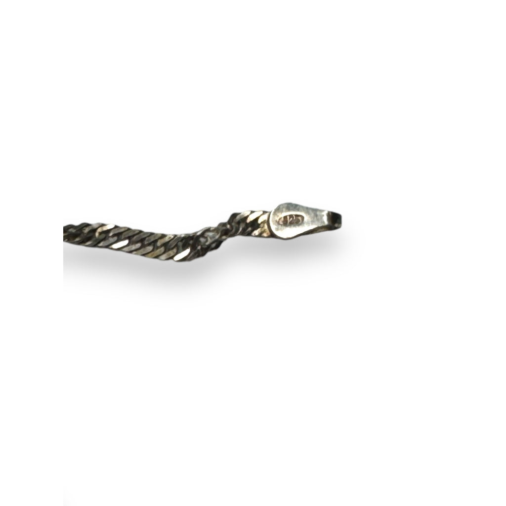 Sterling Silver 7" Italian Twist Chain Bracelet