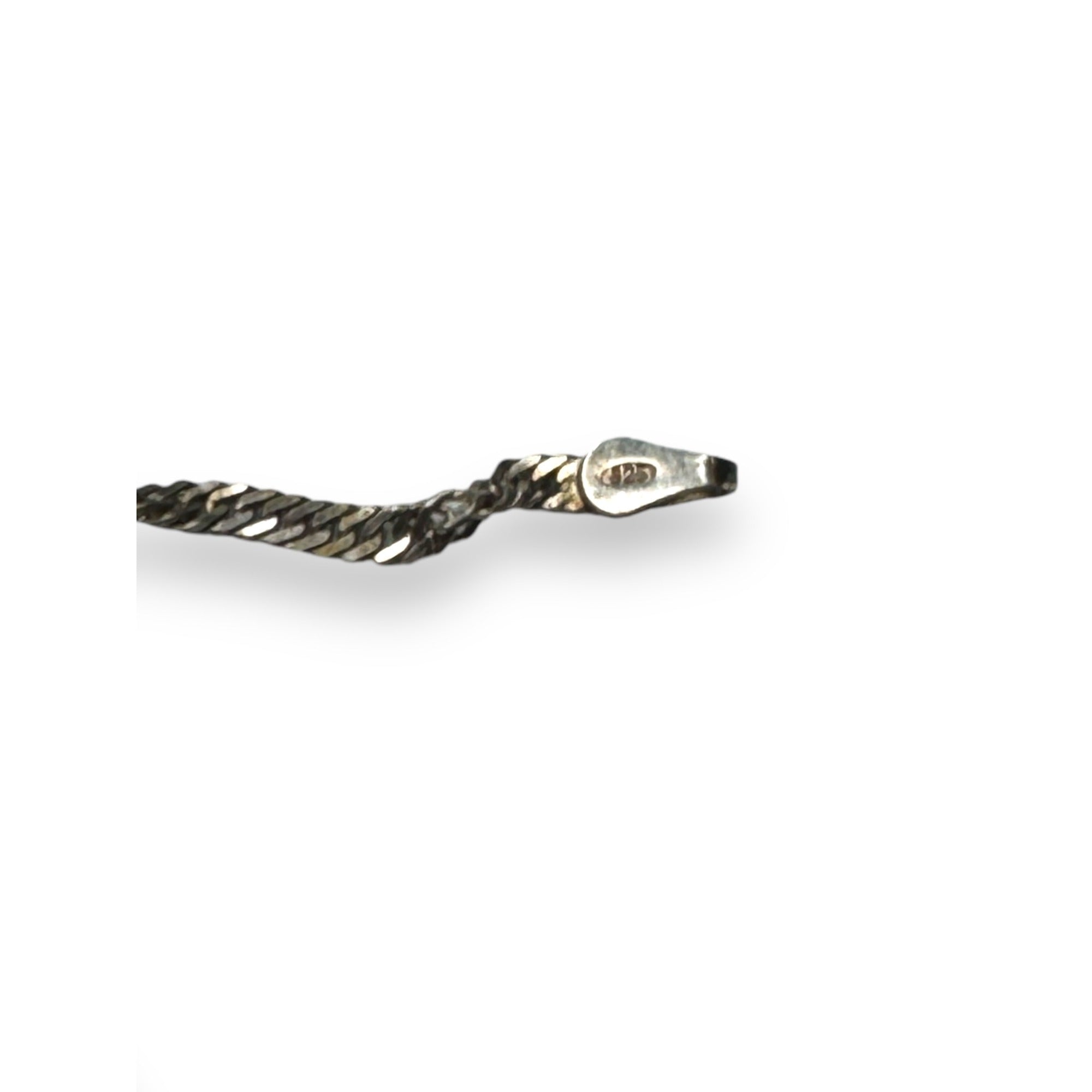 Sterling Silver 7" Italian Twist Chain Bracelet