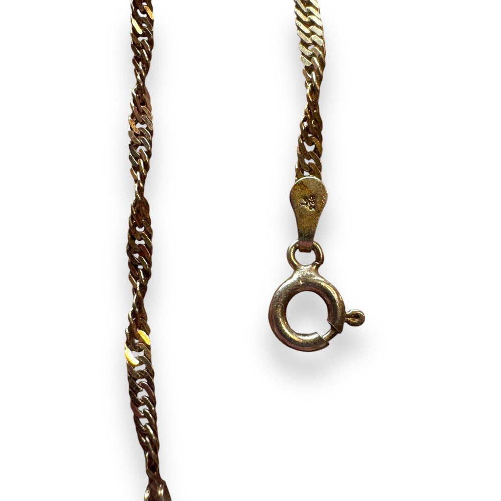 Sterling Silver 7" Italian Twist Chain Bracelet