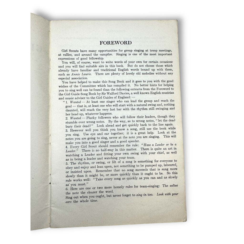 Girl Scouts Song Book 1929 Edition Vintage Collectible