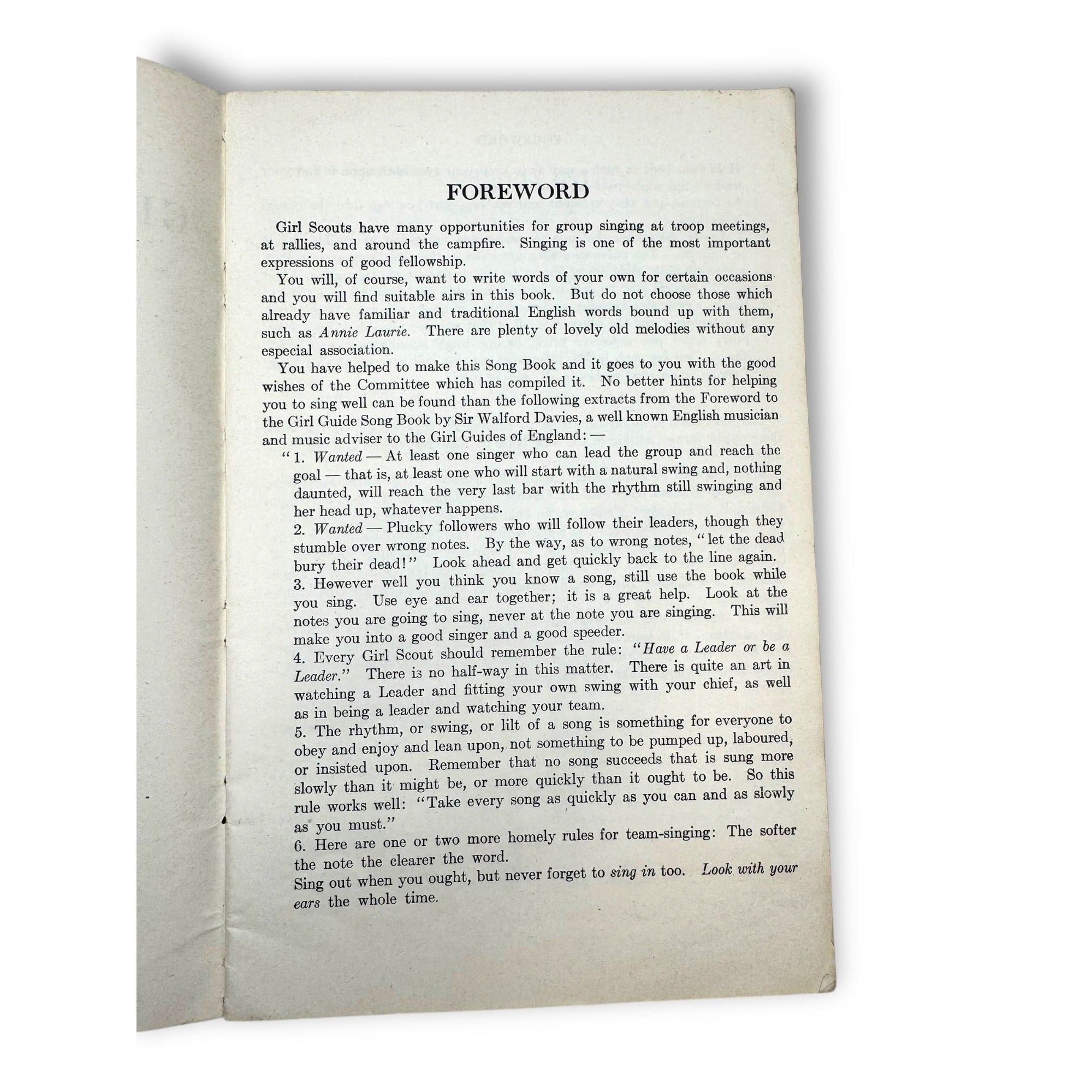 Girl Scouts Song Book 1929 Edition Vintage Collectible