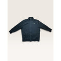 Lacoste Sport Mens 1XL Full Zip Track Jacket Black Cotton Blend Fleece Modern