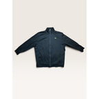 Lacoste Sport Mens 1XL Full Zip Track Jacket Black Cotton Blend Fleece Modern