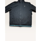 Lacoste Sport Mens 1XL Full Zip Track Jacket Black Cotton Blend Fleece Modern