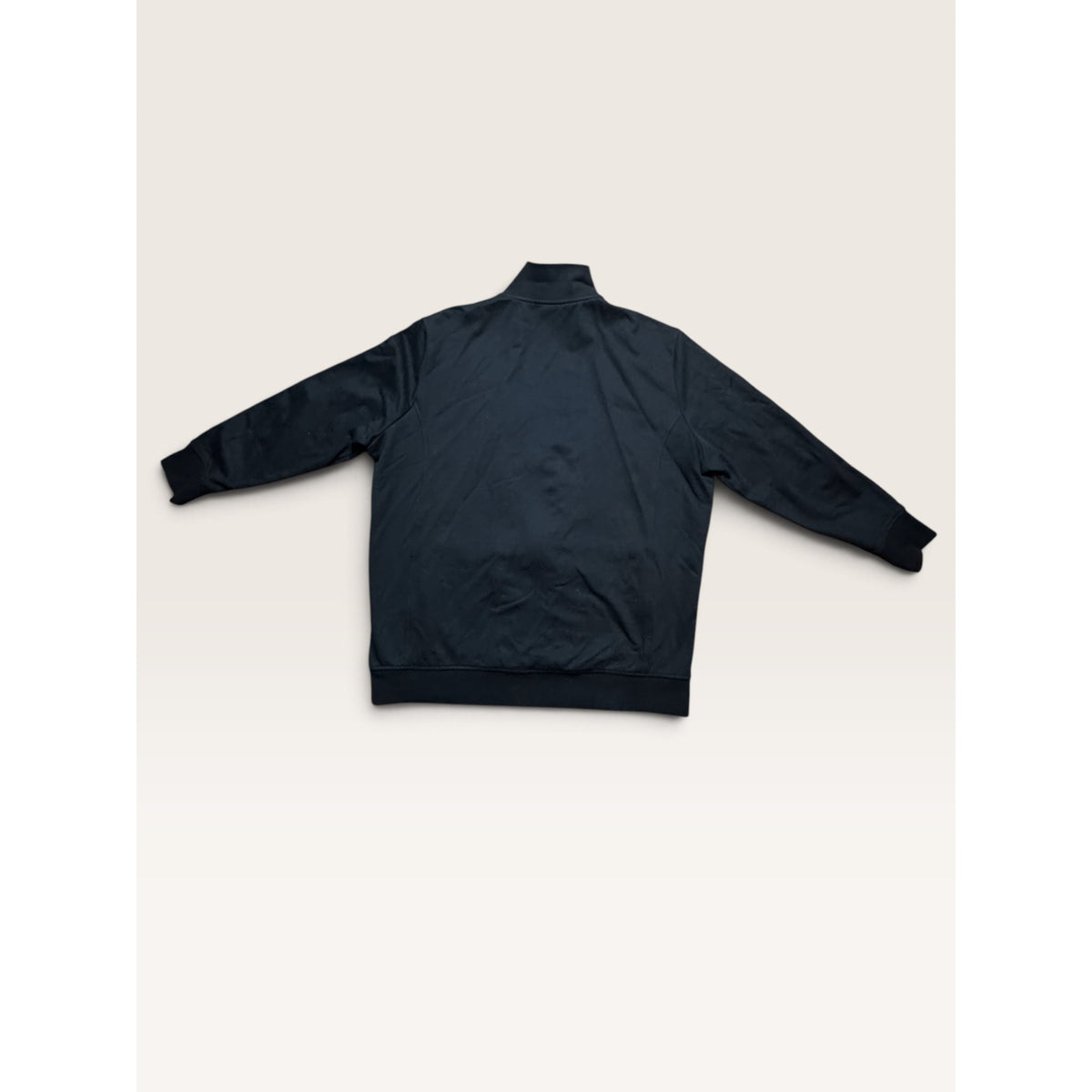 Lacoste Sport Mens 1XL Full Zip Track Jacket Black Cotton Blend Fleece Modern