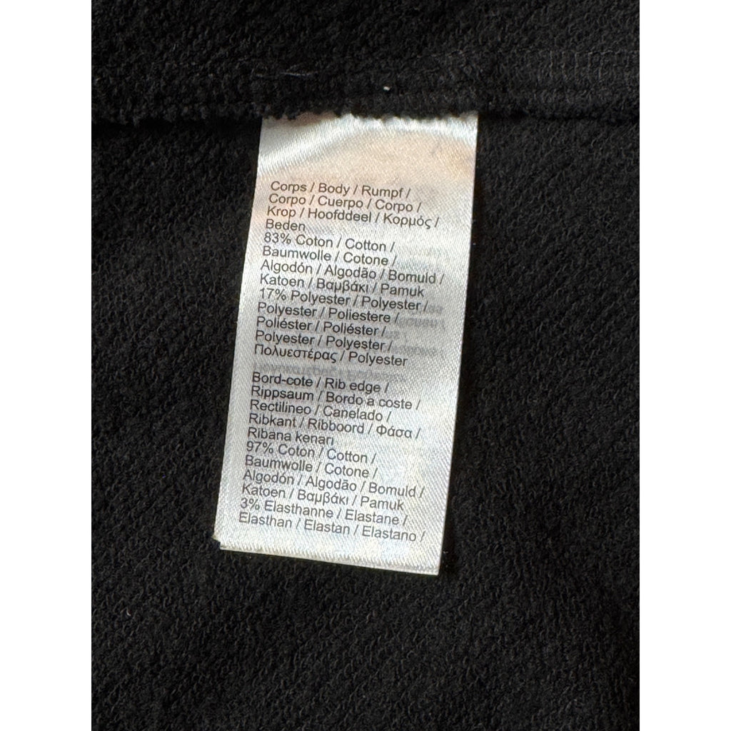 Lacoste Sport Mens 1XL Full Zip Track Jacket Black Cotton Blend Fleece Modern