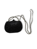 Black glass rhinestone evening bag