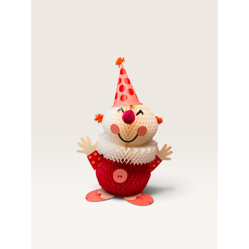 1970s Hallmark Honeycomb Clown Centerpiece Birthday Party Decoration Box