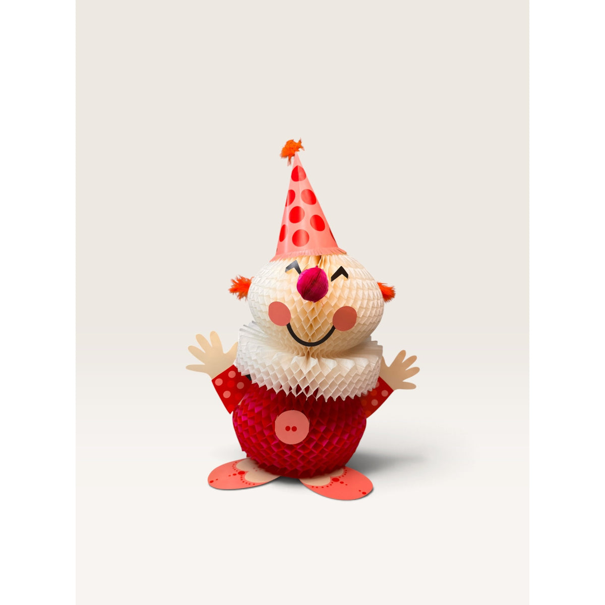 1970s Hallmark Honeycomb Clown Centerpiece Birthday Party Decoration Box