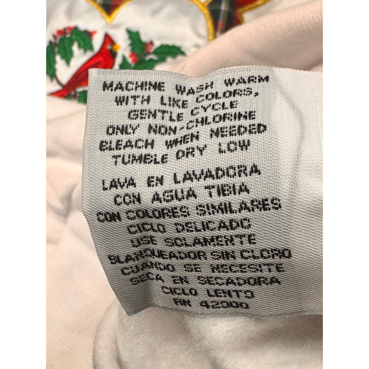 NutCracker Ladies S Sweatshirt White Cardinals Plaid Hearts Graphic 90s Vintage