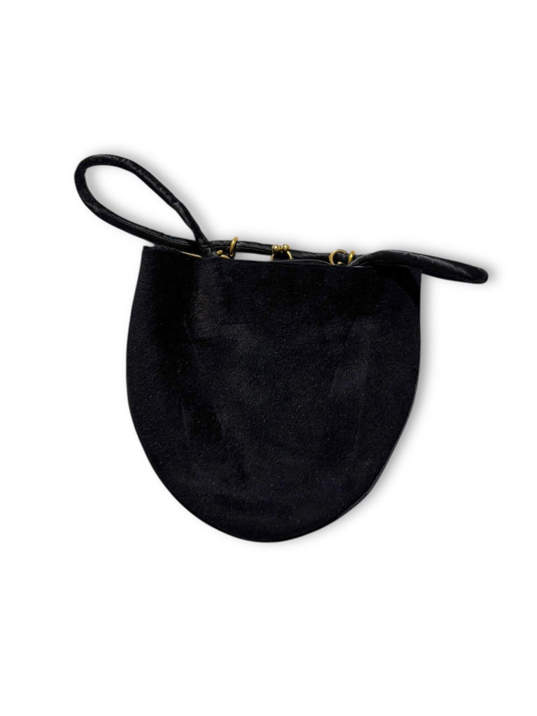 vintage 1940s 50s fur hand evening bag