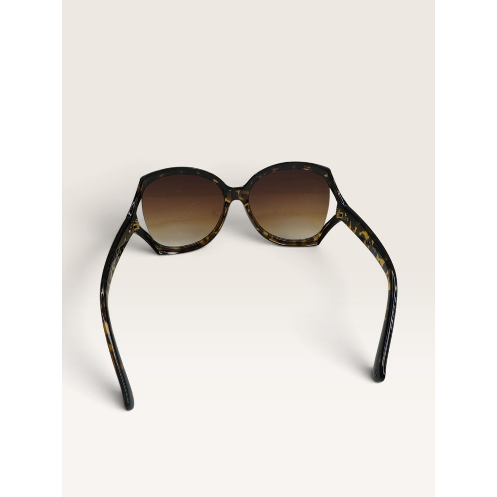 Oversized Tortoise Shell Butterfly Sunglasses Brown Gradient Cut Out Lens