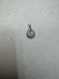 925 bl topaz teardrop pendant