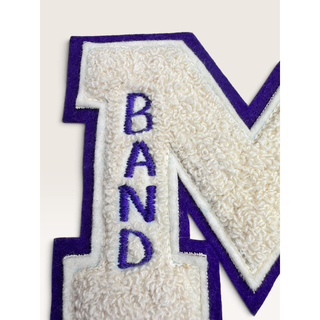 Vintage Varsity Letter M Patch Chenille High School Marching Band Lot Purple
