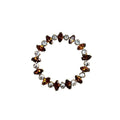 Carl Art clear Topaz Crystal Circle Wreath Brooch 12k GF 1.31” Vintage