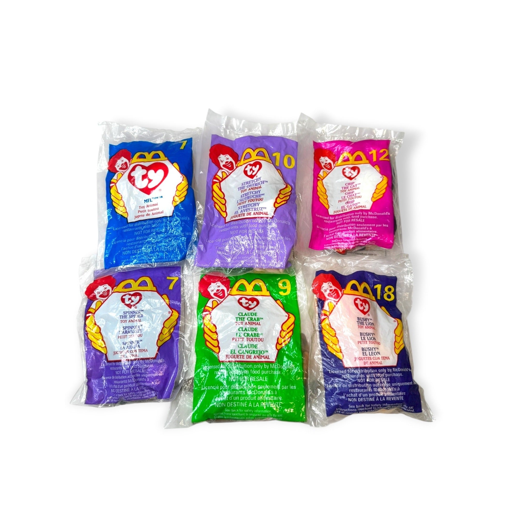 Vintage McDonalds TY Beanie Babies Collectible Toy Set 1998  Factory Sealed