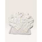 Intermix Size 14 Blouse White Leona Ruffle Poplin Balloon Sleeve New