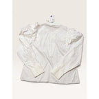 Intermix Size 14 Blouse White Leona Ruffle Poplin Balloon Sleeve New