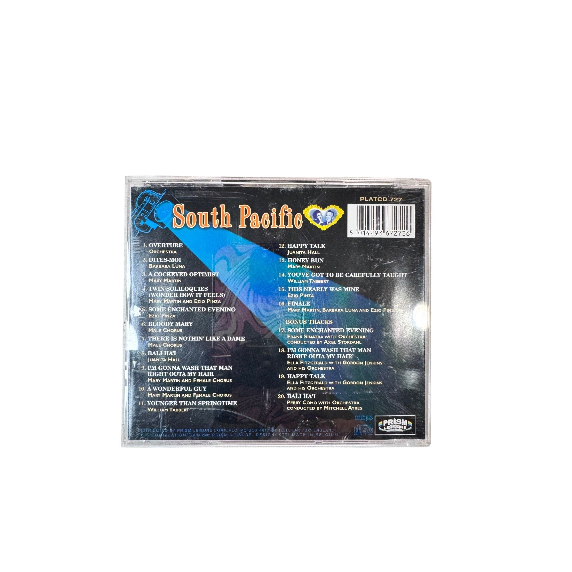 South Pacific Broadway Musical Theater 2002 CD Original Cast Recording