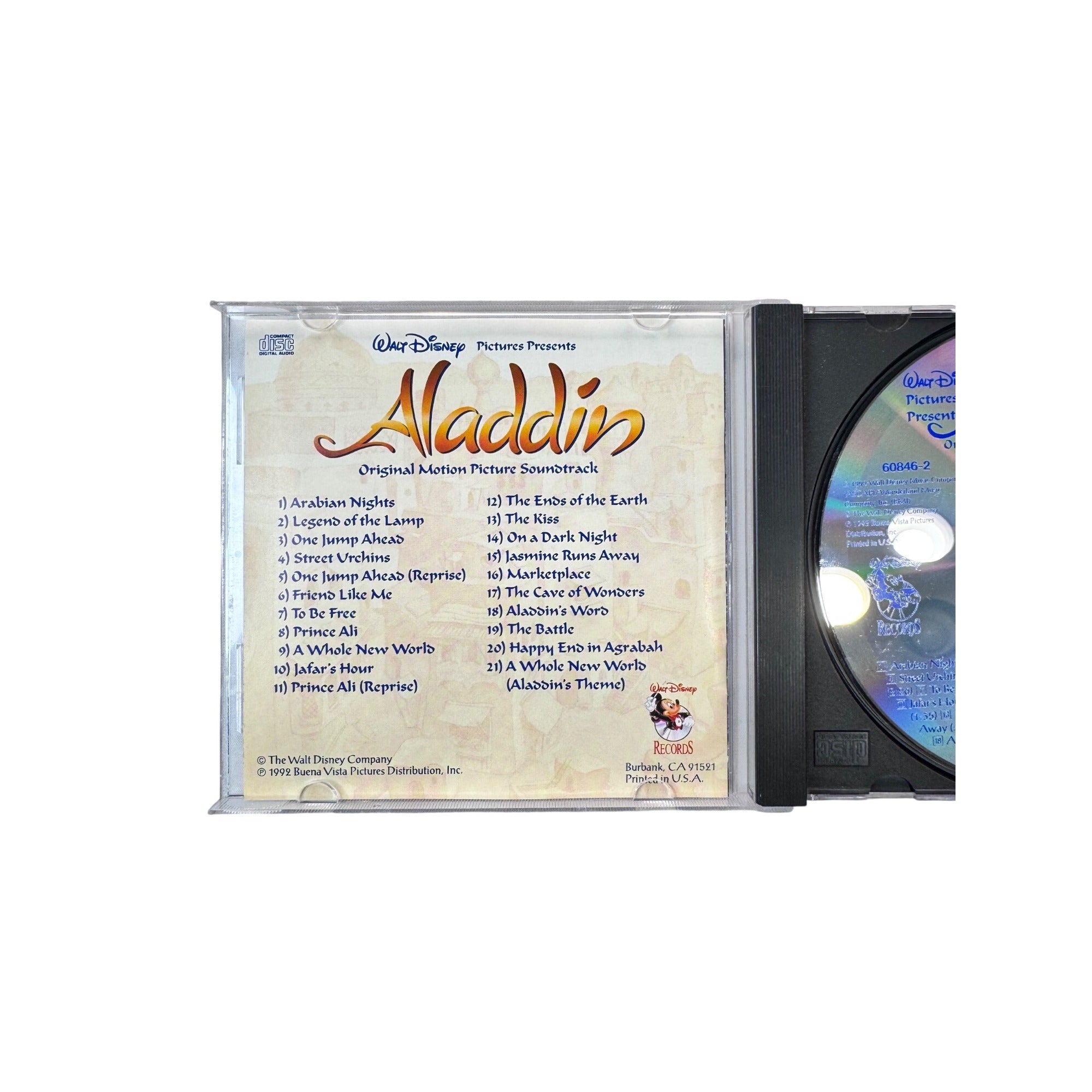 Walt Disney Aladdin Original Motion Picture Soundtrack 1992 CD