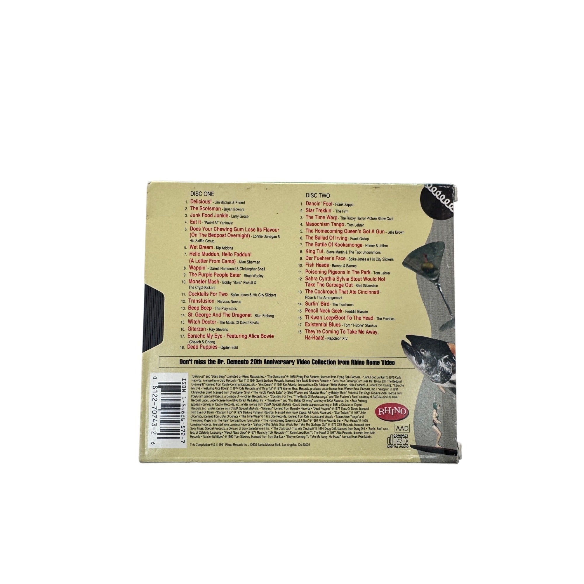 Dr. Demento 20th Anniversary Collection 1991 2 CD Set