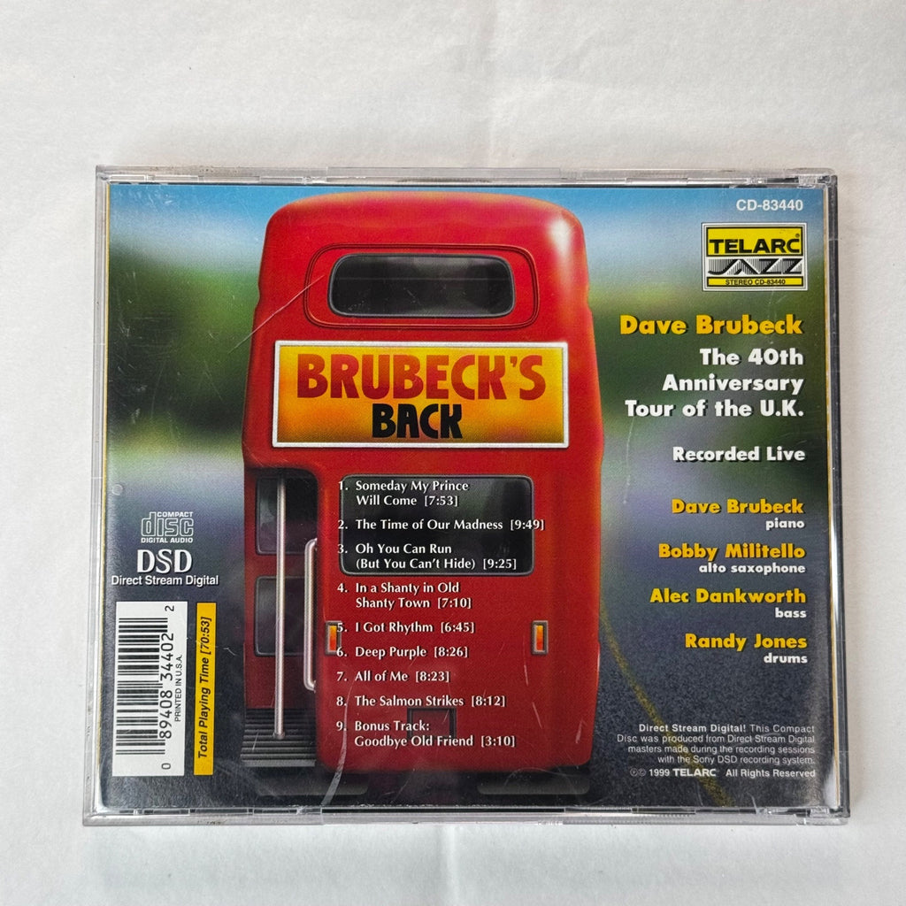 Dave Brubeck The 40th Anniversary Tour Of The UK 1999 CD Telarc Jazz Recorded Live