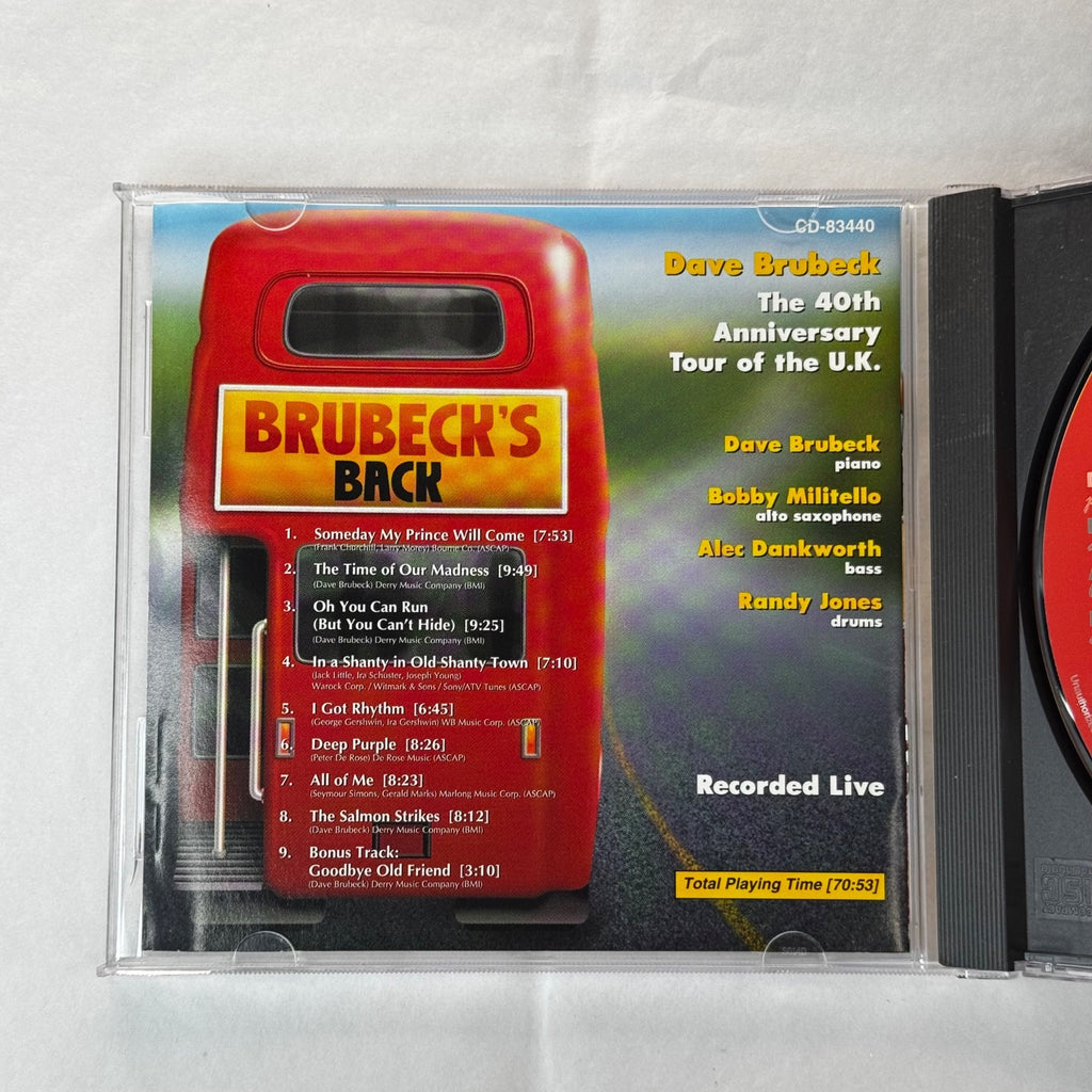Dave Brubeck The 40th Anniversary Tour Of The UK 1999 CD Telarc Jazz Recorded Live