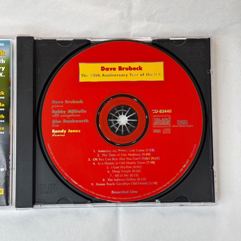 Dave Brubeck The 40th Anniversary Tour Of The UK 1999 CD Telarc Jazz Recorded Live