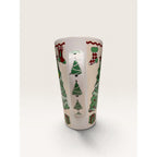 Christmas Tree Stocking Gifts Tall Stoneware Latte Mug 6 Inch Vintage 1990s